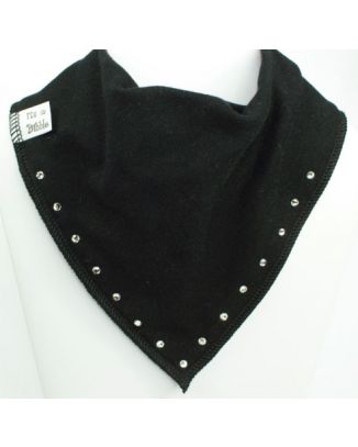 black diamanté baby bib