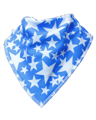 star pattern blue bandana bib