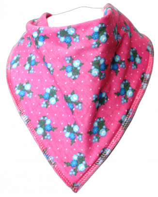 **NEW** Pink Posie Single Bandana Bib 
