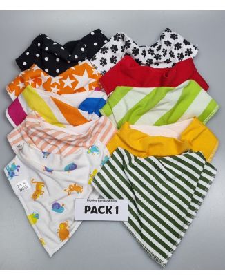 **BARGAIN**  10 Pack of Bandana Bibs - Choose from 20 options 